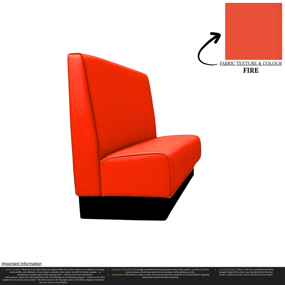 Piped Back Single - 1200 High